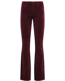 Black Cherry Velvet High Rise Stevie Straight Pant
