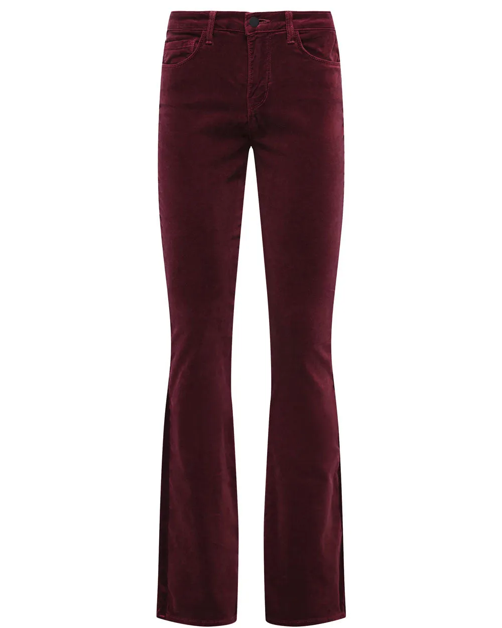 Black Cherry Velvet High Rise Stevie Straight Pant