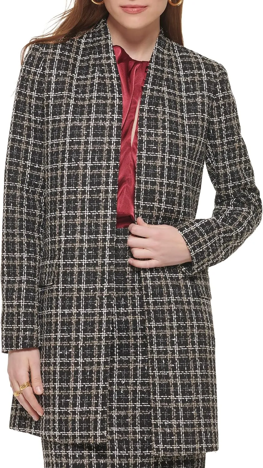 Calvin Klein Women's Open Front Novelty Jacket