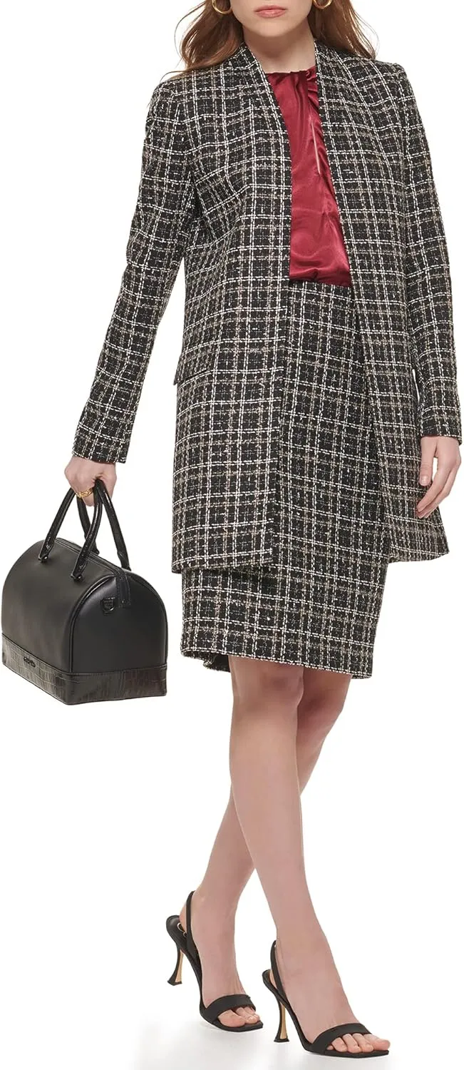 Calvin Klein Women's Open Front Novelty Jacket