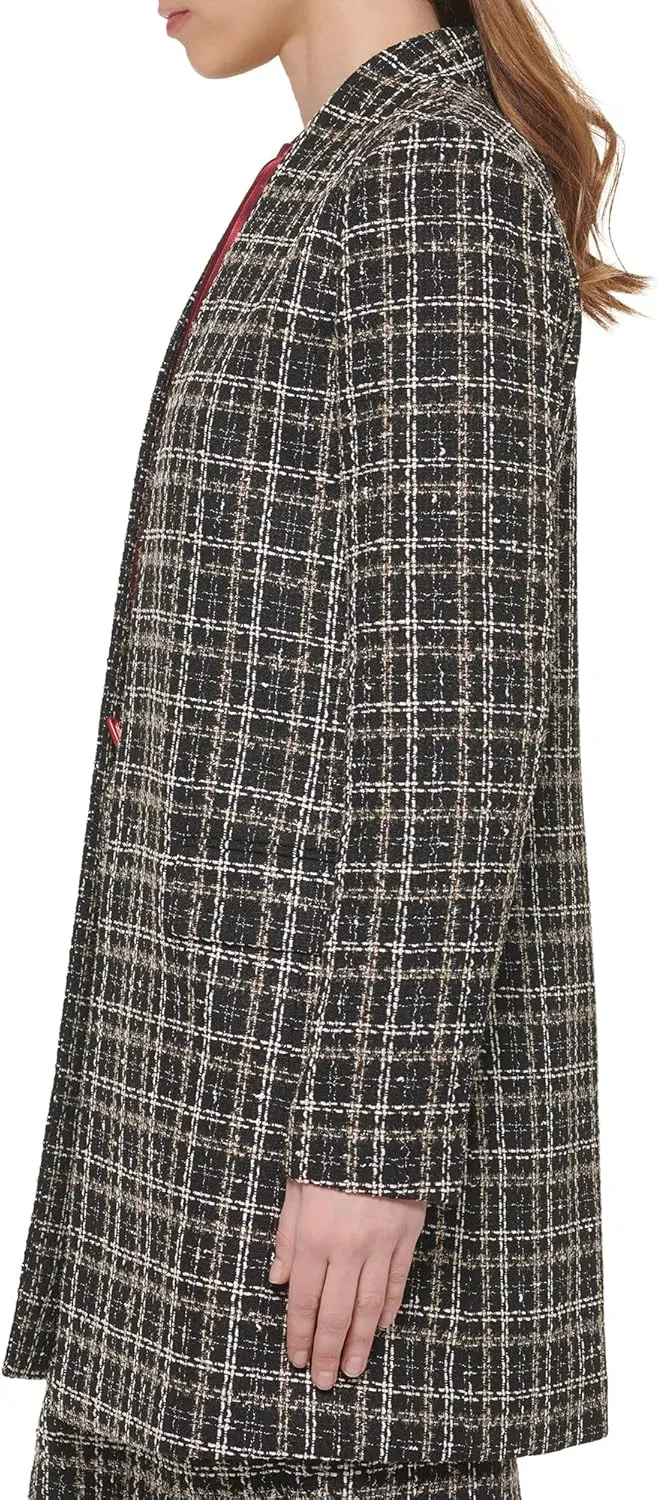Calvin Klein Women's Open Front Novelty Jacket