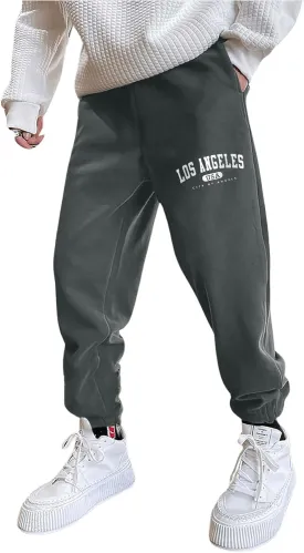 COZYEASE Men's Plaid Letter Print Sweatpants Drawstring Waist Tie Front Jogger Pants with Pocket COZYEASE Men's Plaid Letter Print Sweatpants Drawstring Waist Tie Front Jogger Pants with Pocket