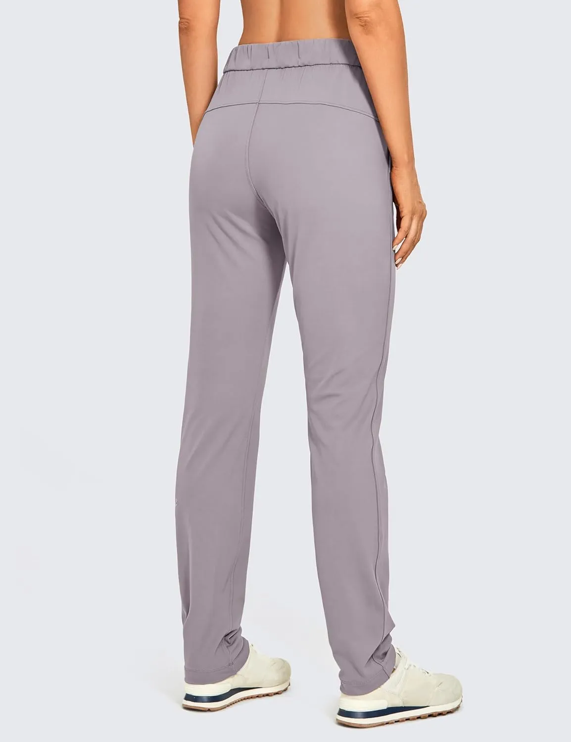 CRZ YOGA 4-Way Stretch Full Length Golf Pants for Women Tall 31" - Travel Sweatpants Workout Trousers with Pockets