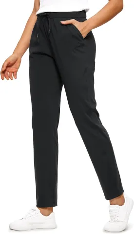 CRZ YOGA 4-Way Stretch Full Length Golf Pants for Women Tall 31" - Travel Sweatpants Workout Trousers with Pockets CRZ YOGA 4-Way Stretch Full Length Golf Pants for Women Tall 31" - Travel Sweatpants Workout Trousers with Pockets