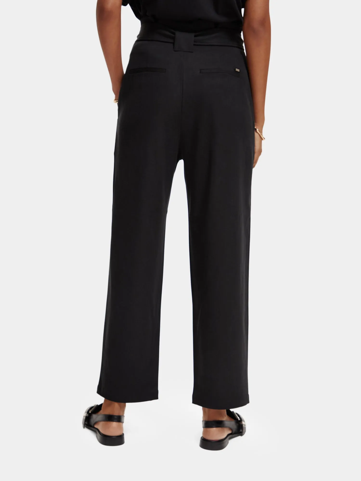 Daisy high-rise paper bag pants
