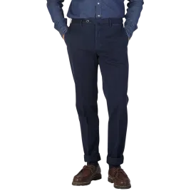 Dark Blue Cotton Stretch Comfort Chinos