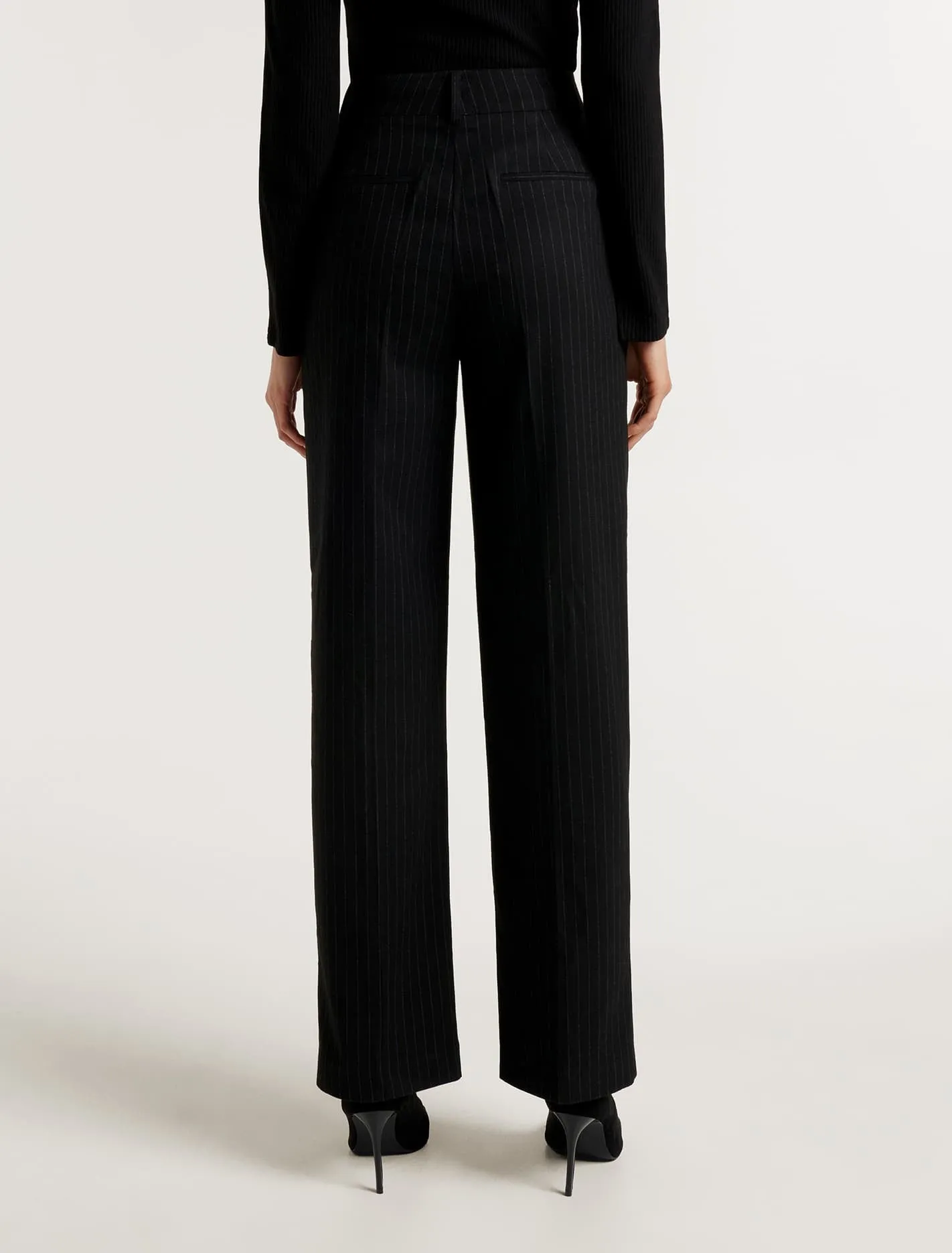 Demi Pinstripe Straight Leg Pants