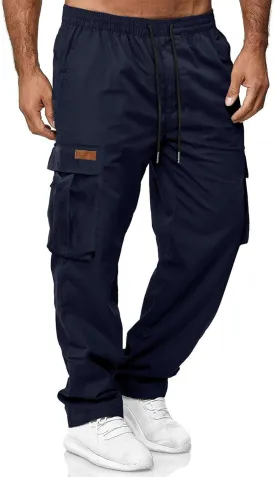 HOTake Men's Casual Cargo Sweatpants Waist Drawstring Joggers Hiking Tactical Pants for Men with Pockets HOTake Men's Casual Cargo Sweatpants Waist Drawstring Joggers Hiking Tactical Pants for Men with Pockets