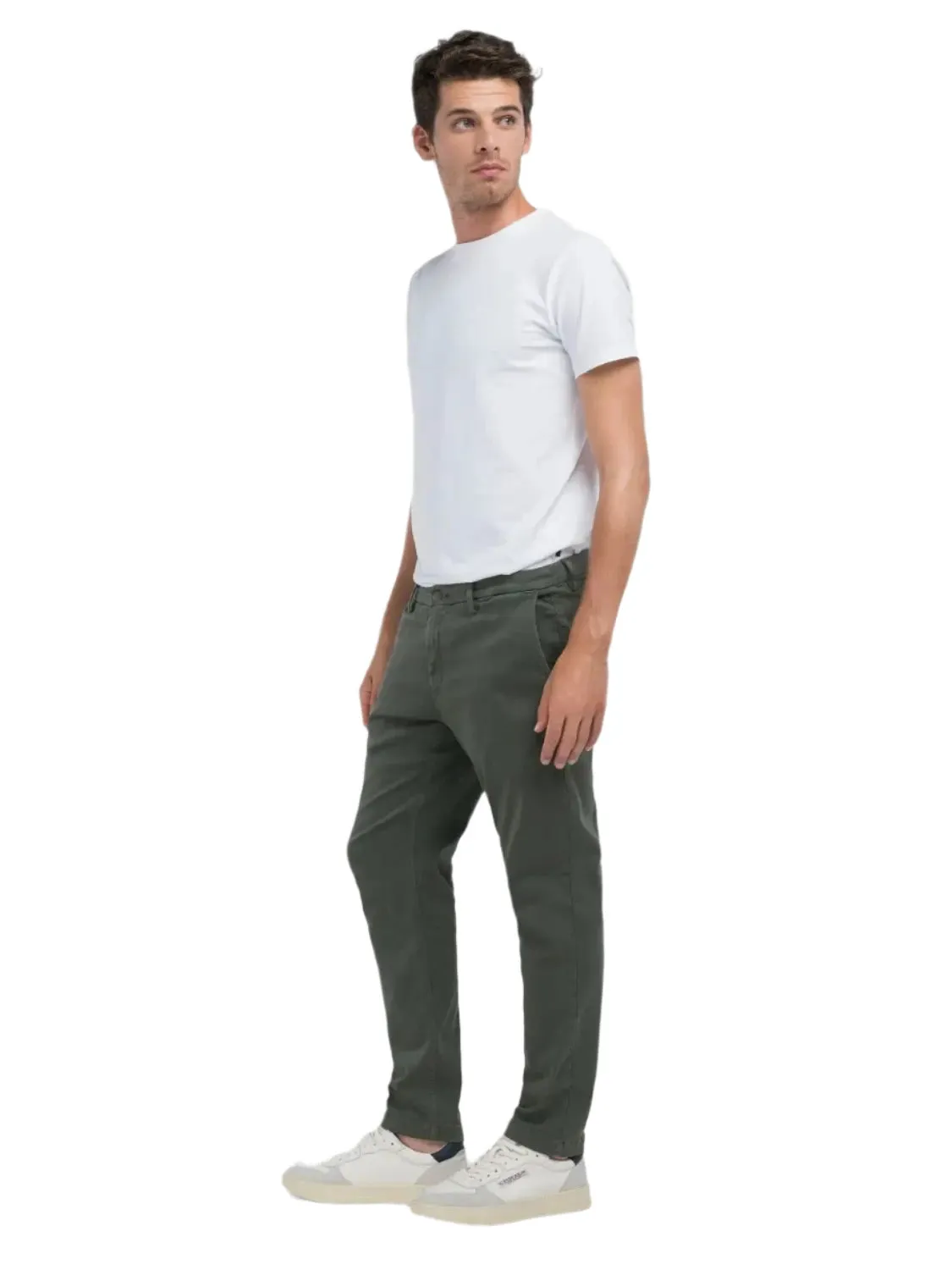 ID25036-Replay Green Benni Stretch Chino