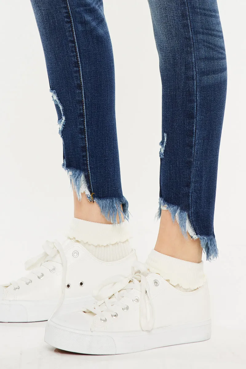 Kancan - Women's High Rise Ankle Skinny Jeans - KC8395-NV