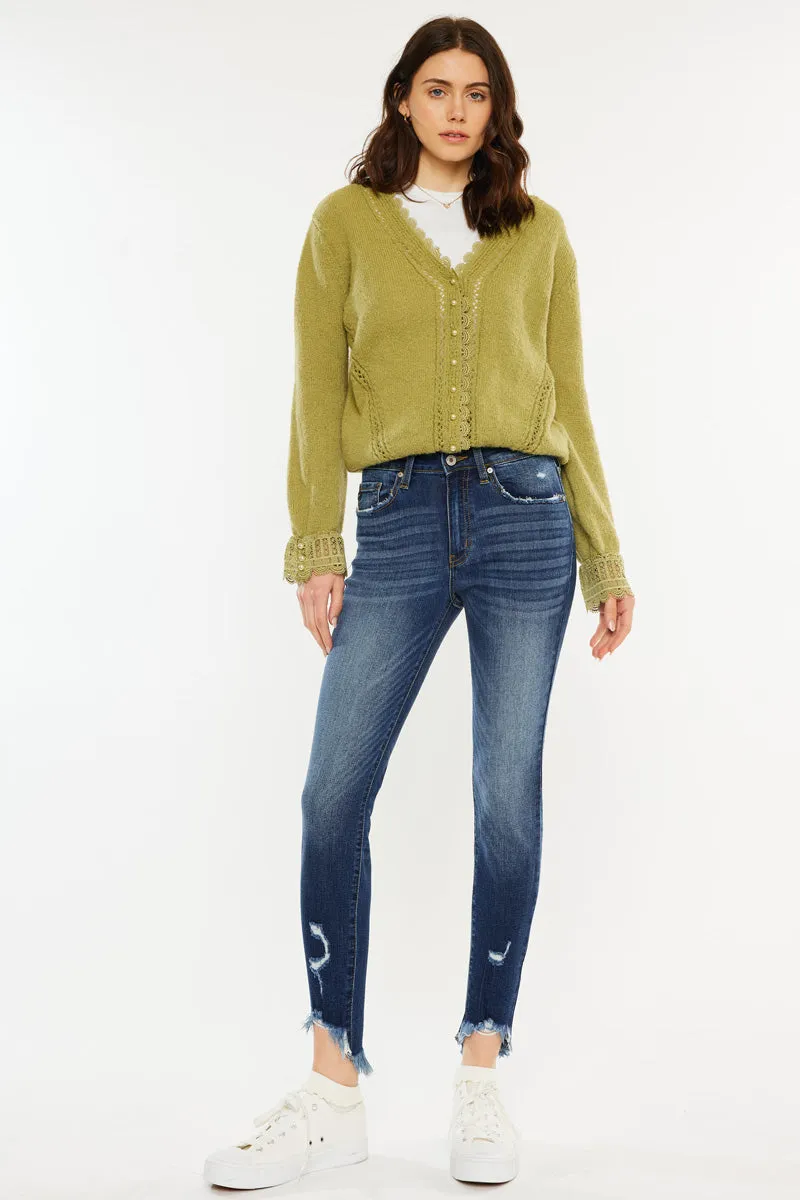 Kancan - Women's High Rise Ankle Skinny Jeans - KC8395-NV