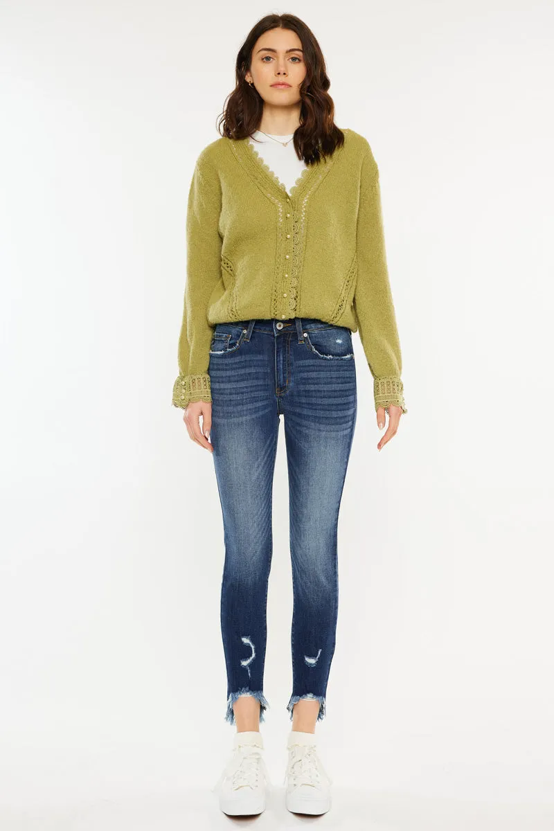 Kancan - Women's High Rise Ankle Skinny Jeans - KC8395-NV