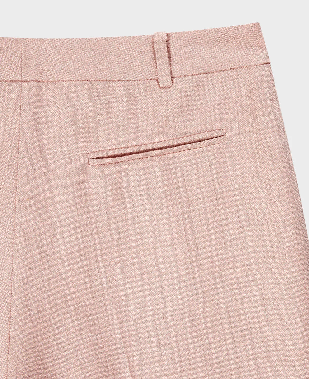 Knee Length Linen Blend Shorts