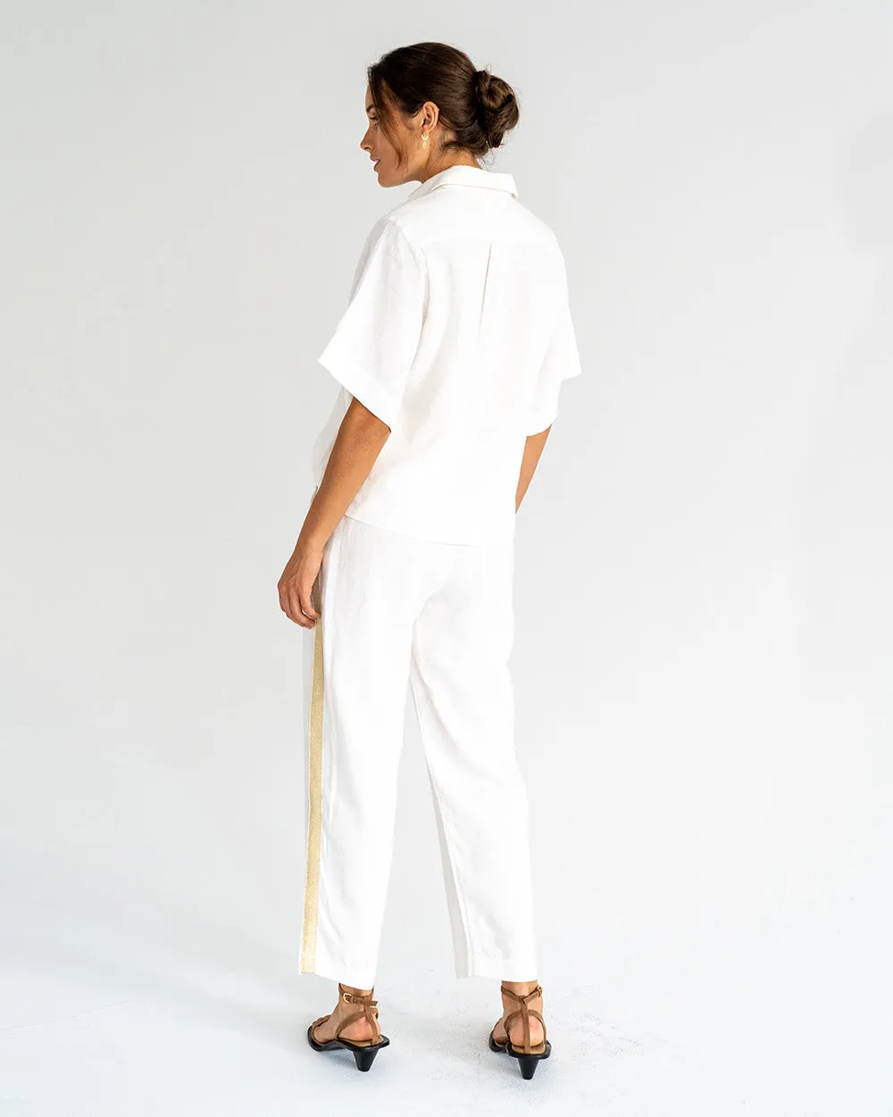 Leah Tapered Trouser - White