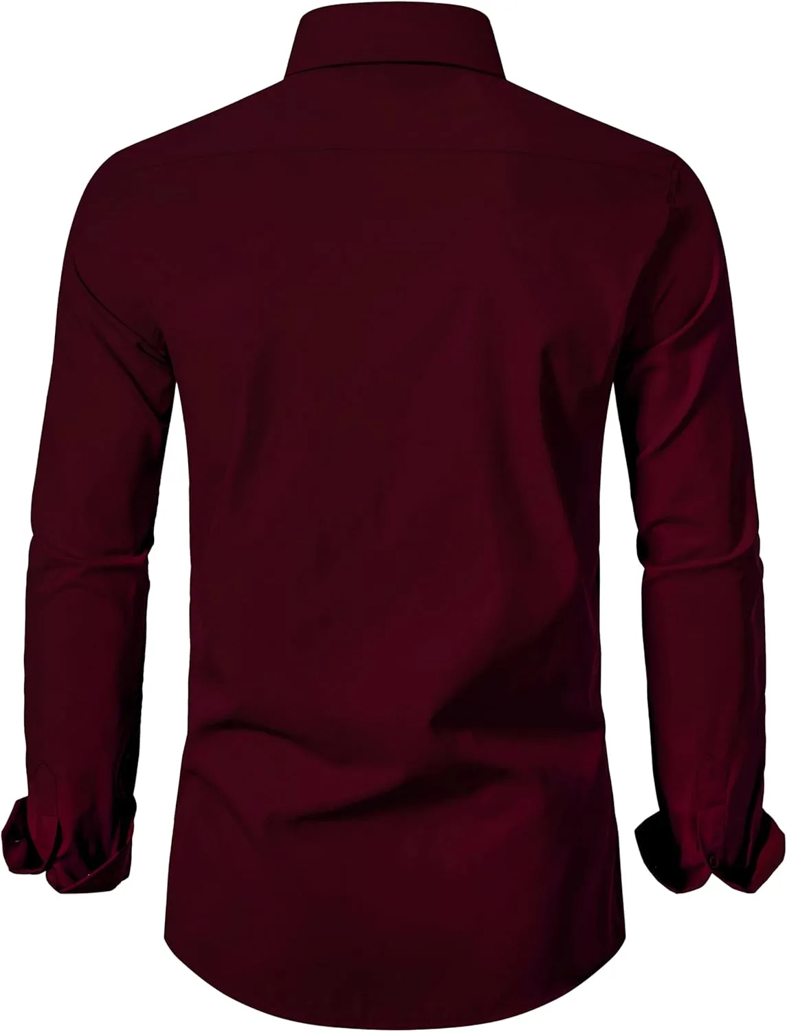 LOCALMODE Mens Stretch Slim Fit Dress Shirts Lightweight Soft Long Sleeve Casual Button Down Shirts