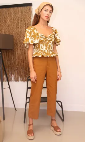 Luana High Rise Crop Straight ~ Honey