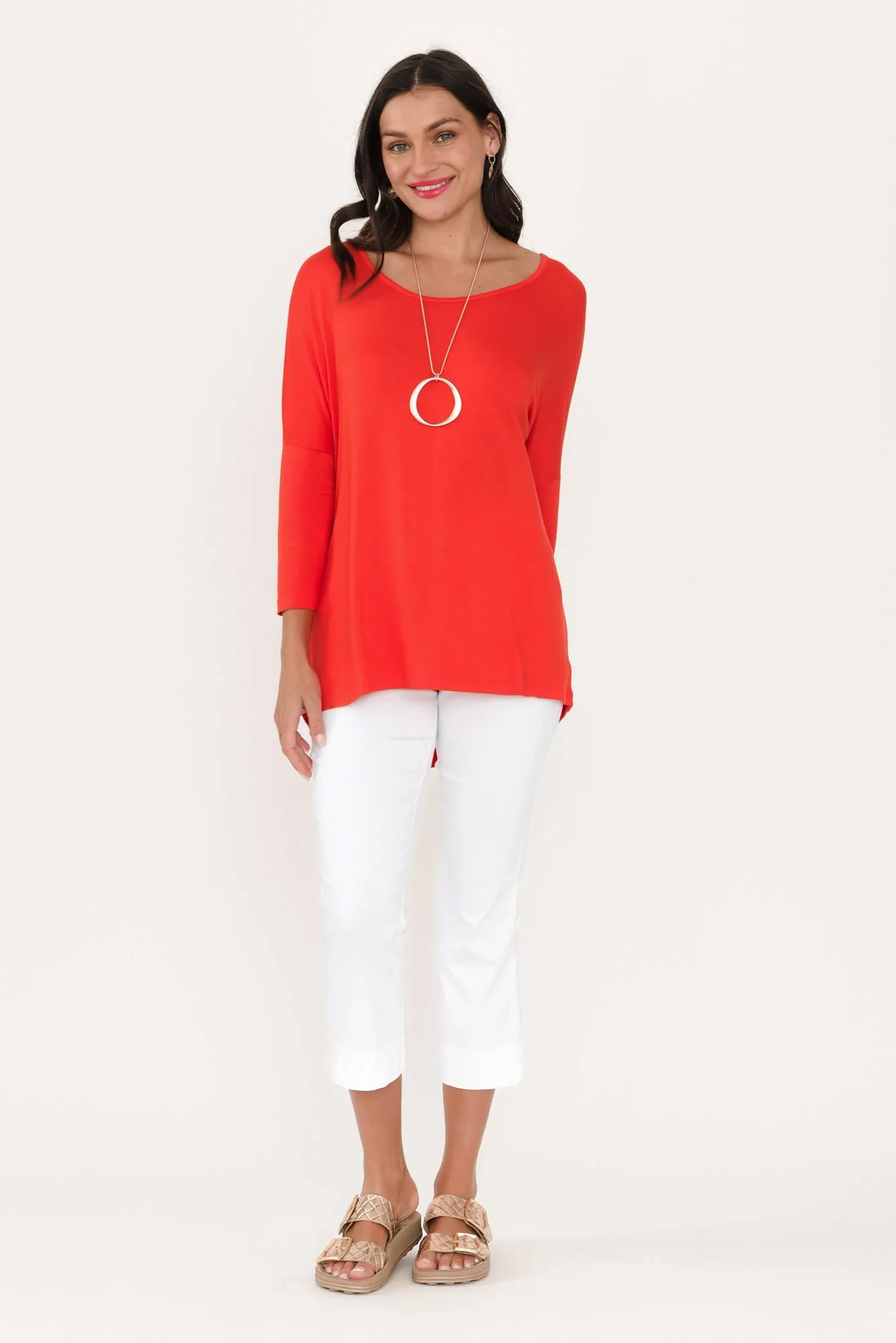 Paula White Stretch Cropped Pants