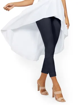 Petite Whitney High-Waisted Pull-On Slim-Leg Capri Pant - Denim