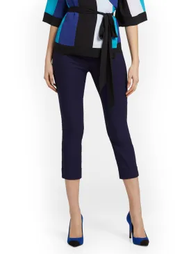 Petite Whitney High-Waisted Tummy Control Pull-On Slim-Leg Cuffed Capri Pant