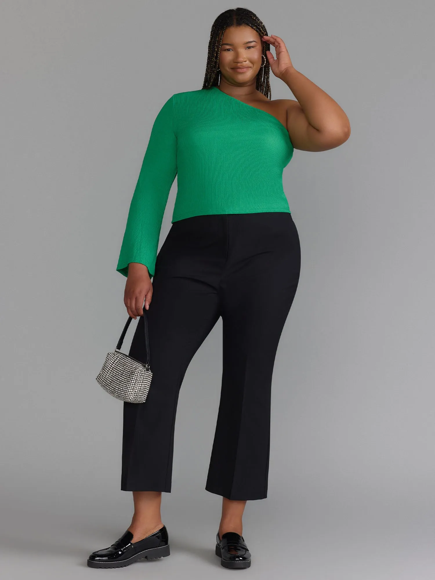 Plus Essential High Rise Straight Leg Pant