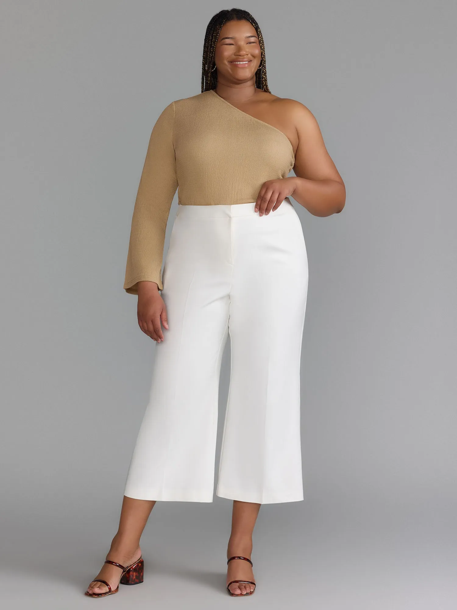 Plus Essential High Rise Straight Leg Pant