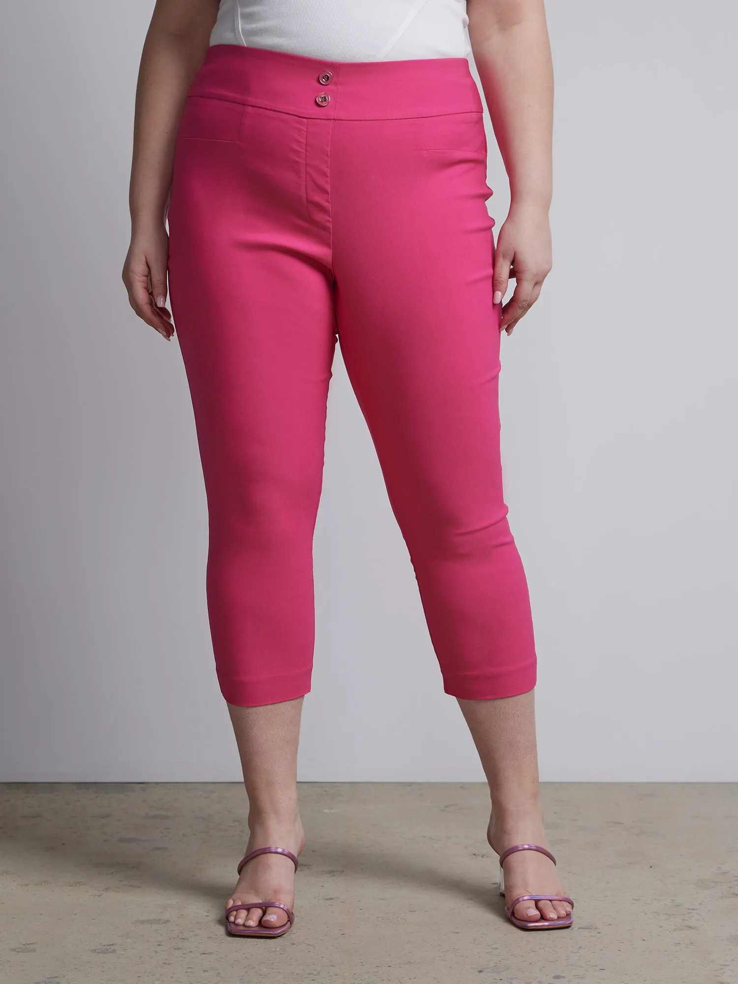 Plus Whitney High Rise Pull-On Capri Pant