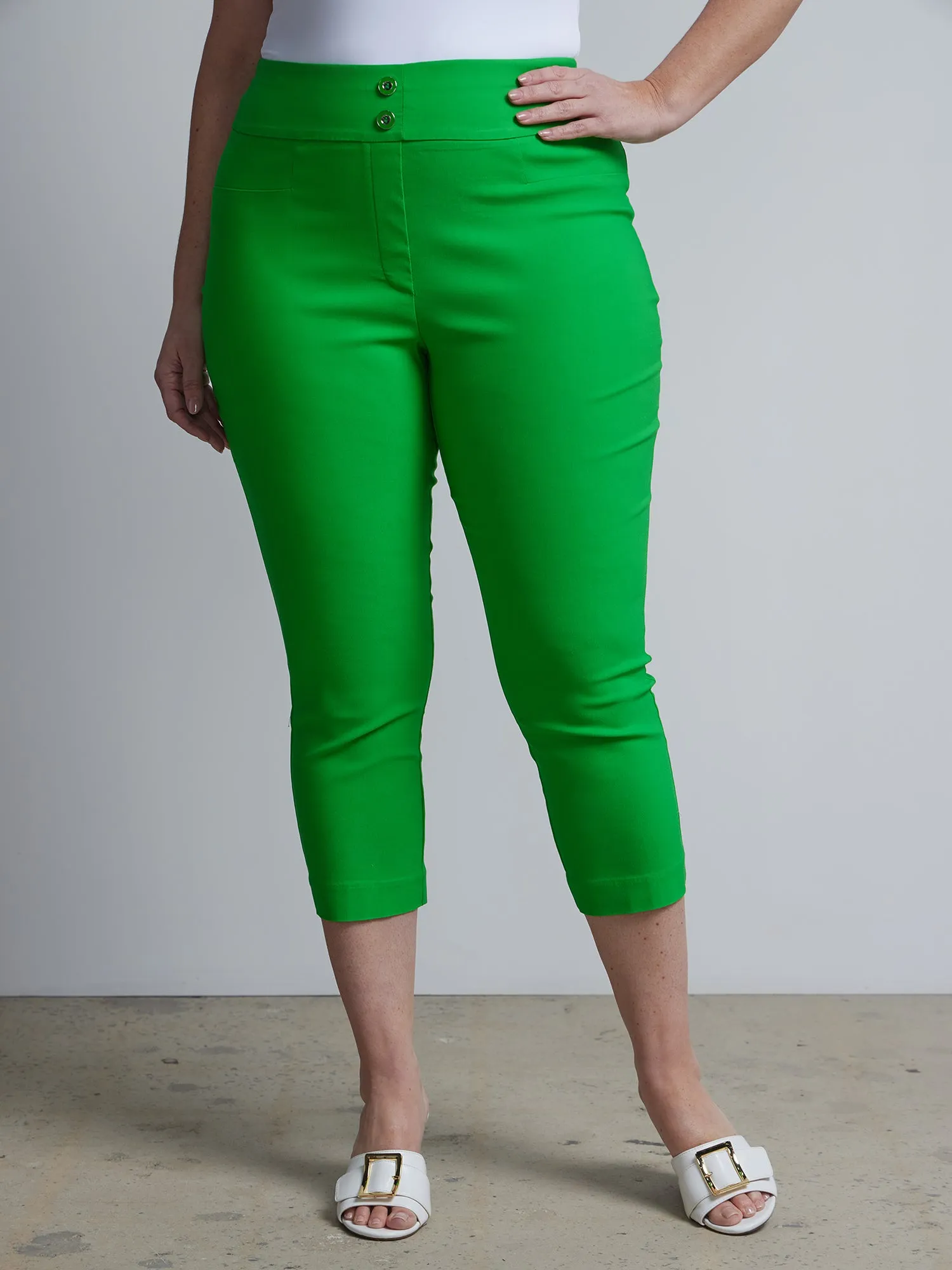 Plus Whitney High Rise Pull-On Capri Pant