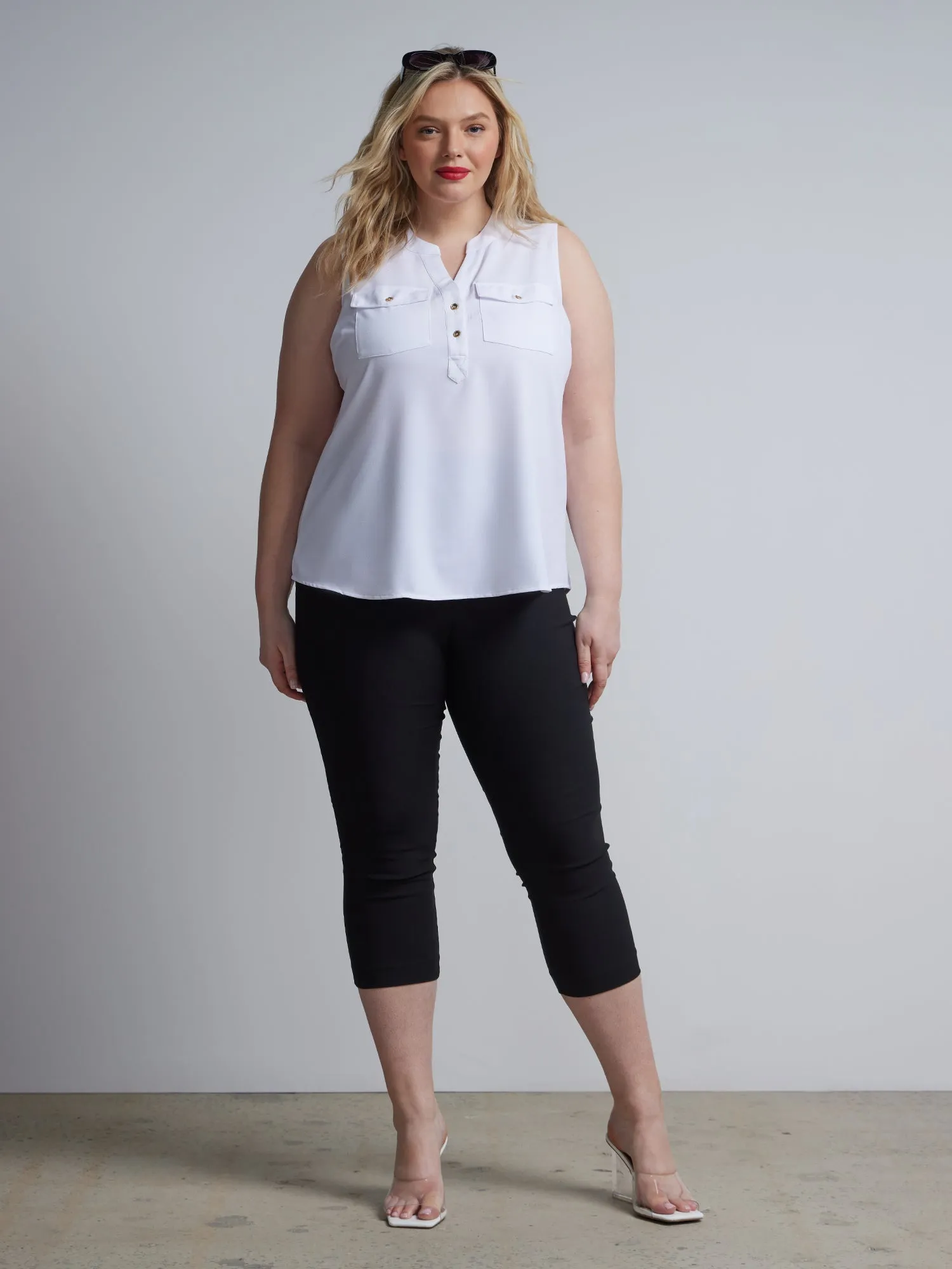 Plus Whitney High Rise Pull-On Capri Pant