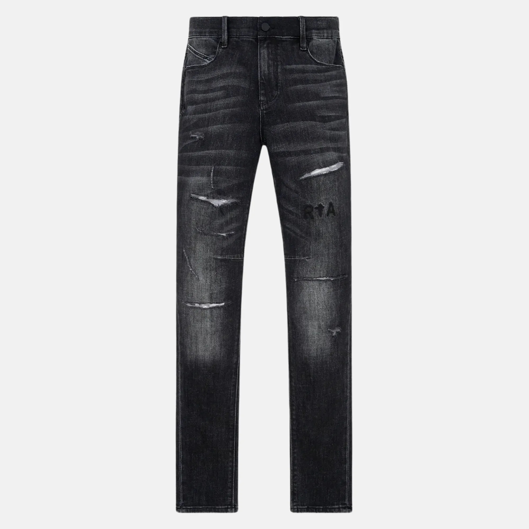 RTA Bryant Distressed Grey Jeans