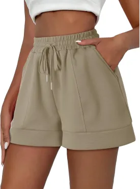 Summer Shorts for Women Casual Elastic High Waist Cotton Linen Shorts Breathable Workout Running Short with Pockets Summer Shorts for Women Casual Elastic High Waist Cotton Linen Shorts Breathable Workout Running Short with Pockets
