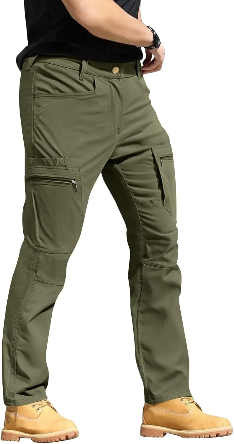 Tactical Cargo Pants for Men Slim Fit Water Resistant Quick Dry Travel Pants Wrinkle Free Work Outdoor Hiking Trousers