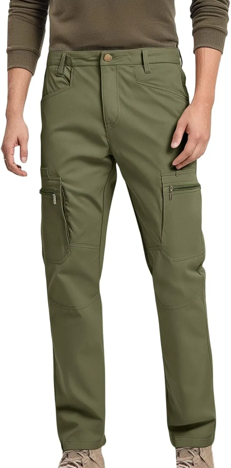 Tactical Cargo Pants for Men Slim Fit Water Resistant Quick Dry Travel Pants Wrinkle Free Work Outdoor Hiking Trousers