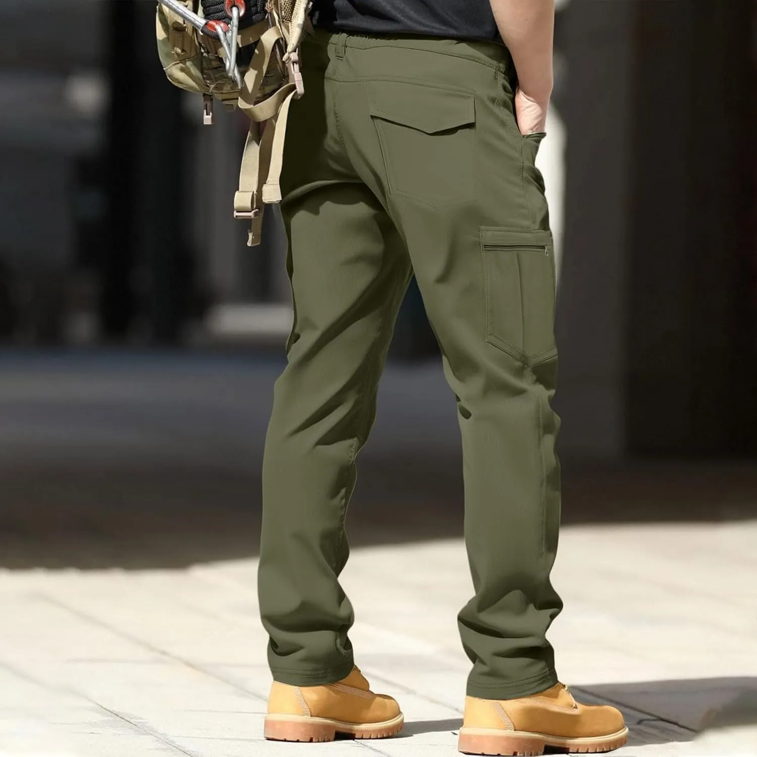 Tactical Cargo Pants for Men Slim Fit Water Resistant Quick Dry Travel Pants Wrinkle Free Work Outdoor Hiking Trousers