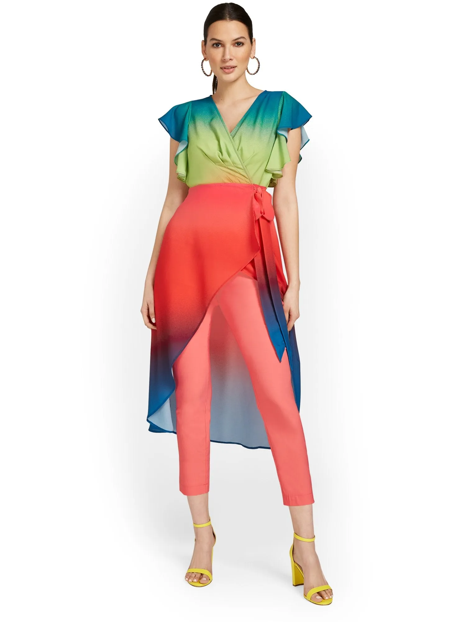 Tall Whitney High-Waisted Pull-On Slim-Leg Capri Pant