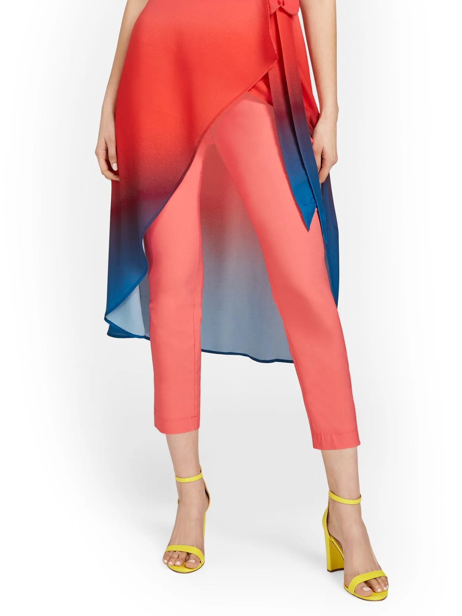 Tall Whitney High-Waisted Pull-On Slim-Leg Capri Pant