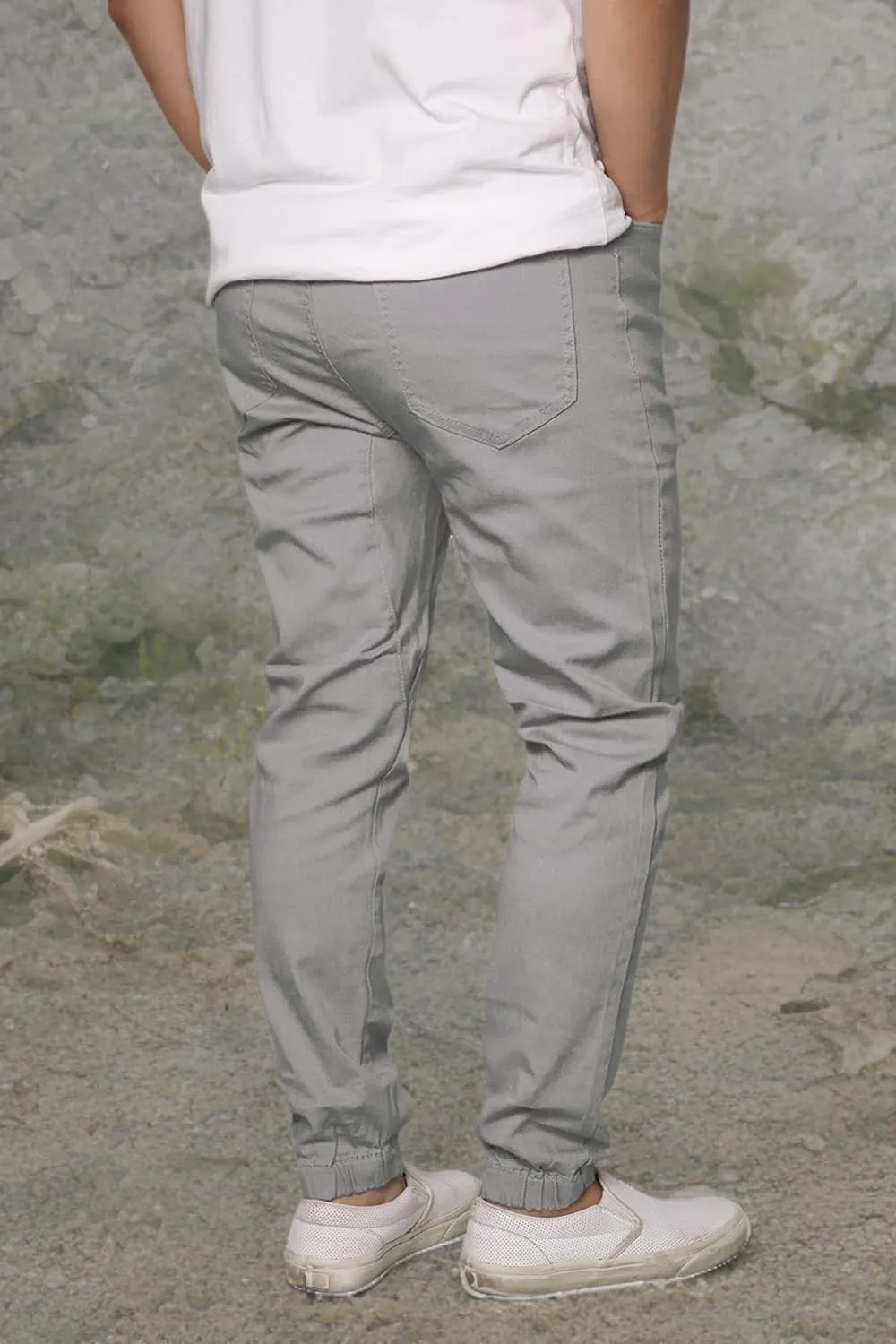 URBANJ Men's Stretch Twill Drop Crotch Jogger Pants S-5XL