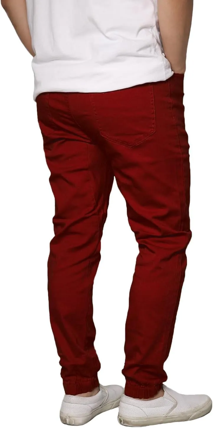 URBANJ Men's Stretch Twill Drop Crotch Jogger Pants S-5XL