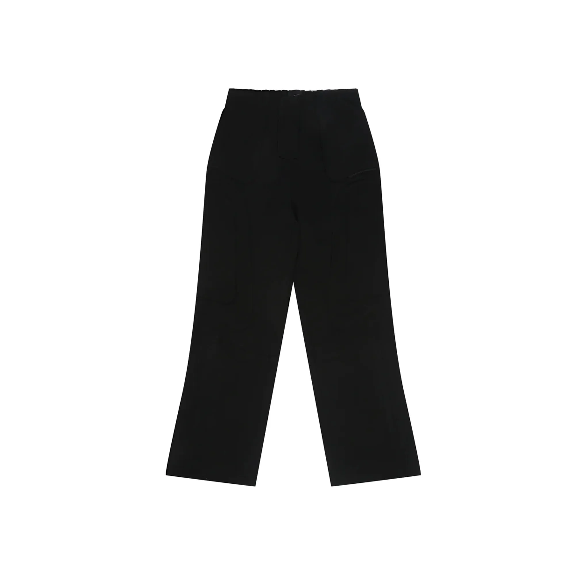 WARPED CUT HIGH RISE STRAIGHT LEG PANTS