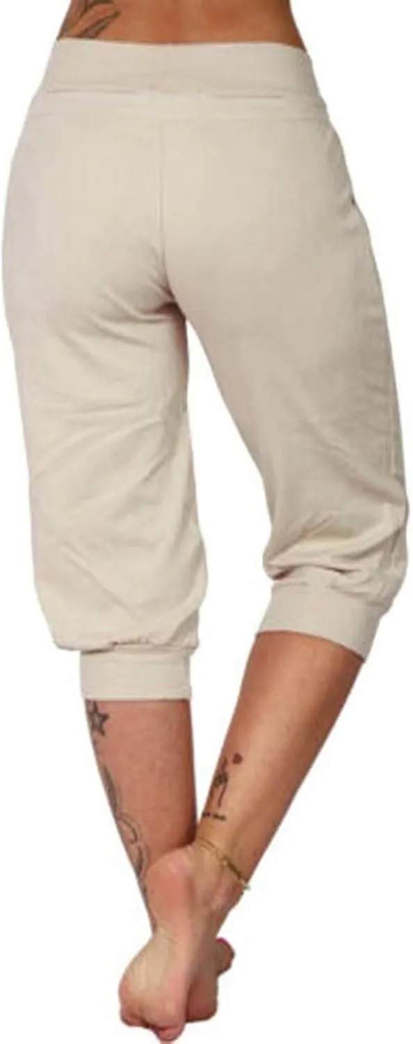 Women's Cropped Sweatpants Lightweight Summer Casual Capri Pants Drawstring Joggers Below Knee Length Shorts